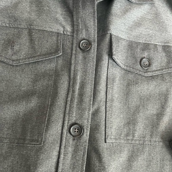 [L] Zara Women Dark Gray Relaxed Fit Shirt Jacket Shacket NWOT - Picture 4 of 11